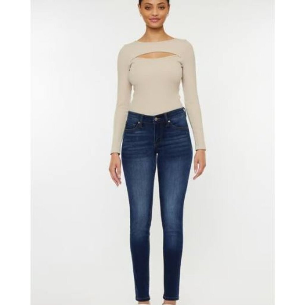 Kancan Mid Rise Gradient Skinny Jeans Size 9 NEW